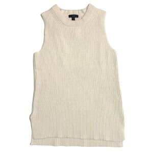J.Crew Sleeveless Tunic Sweater in Off White Size Small